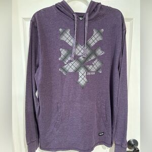 Zoo York Women's L Lightweight Graphic Hoodie Purple Skater Urban Streetwear
